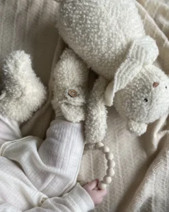 Aktivitetsbamse, bouclé merino uld, off white