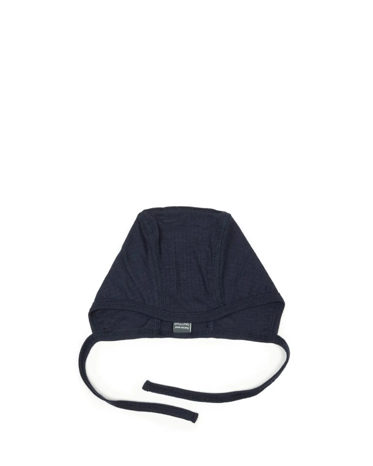 Baby hjelm, navy drop needle, merino uld