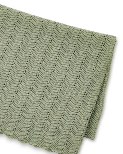 Babytæppe, fishbone strik