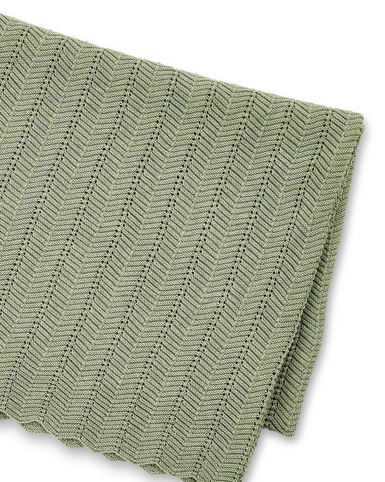 Babytæppe, fishbone strik