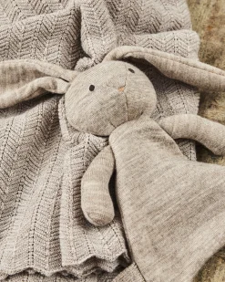 Babytæppe i merino uld, natur