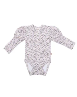 Body LS med puf, Strawberry flower