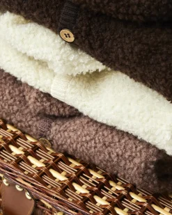 Cardigan bouclé merino uld, rose brown