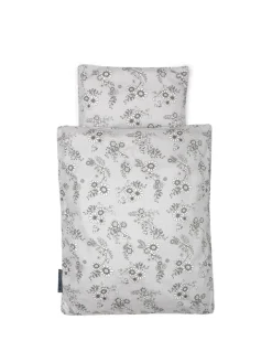 Dukke sengetøj, Grå Blomsterhave