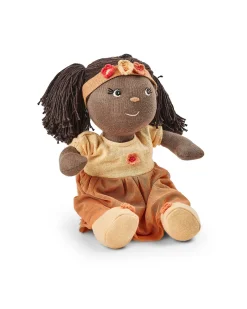 Dukketøj, festkjole med sko og hårbånd