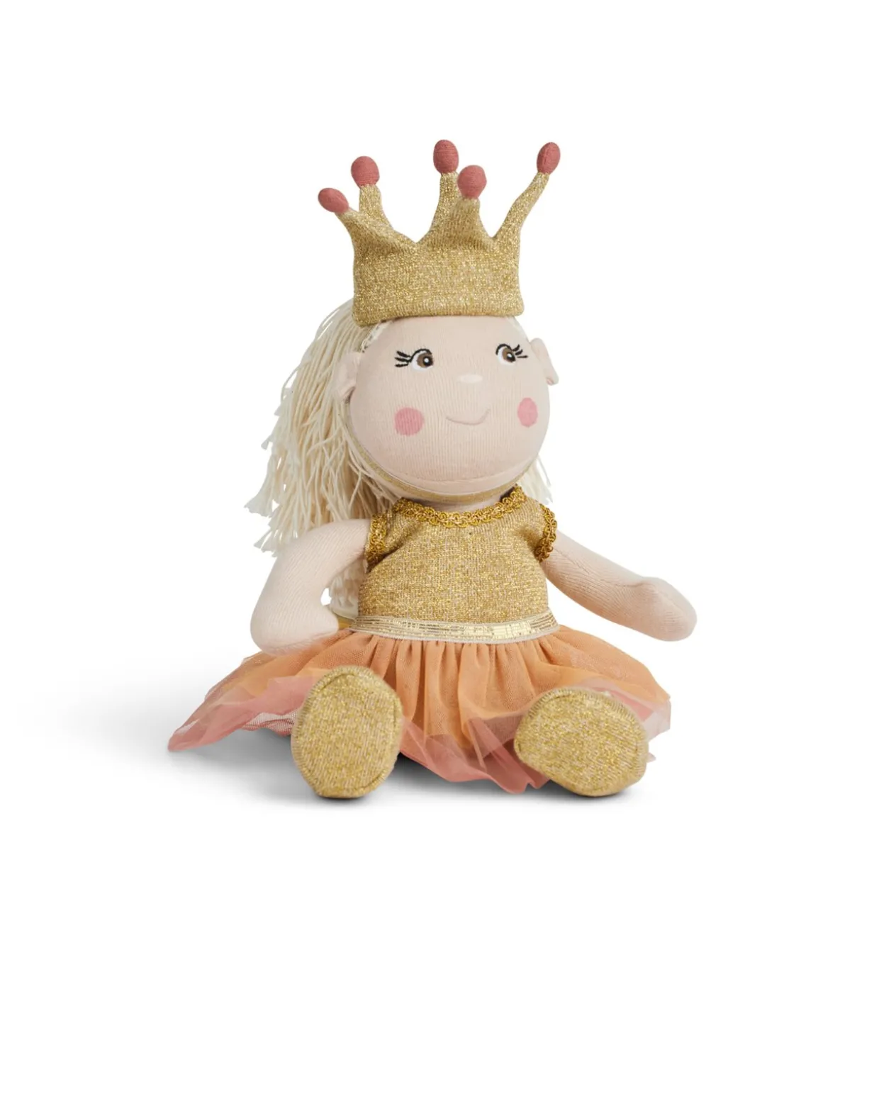 Dukketøj, prinsesse skørt, body, sko og krone