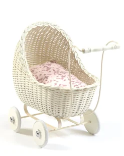 Dukkevogn naturflet, offwhite