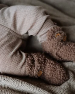 Futter bouclé merino uld, rose brown