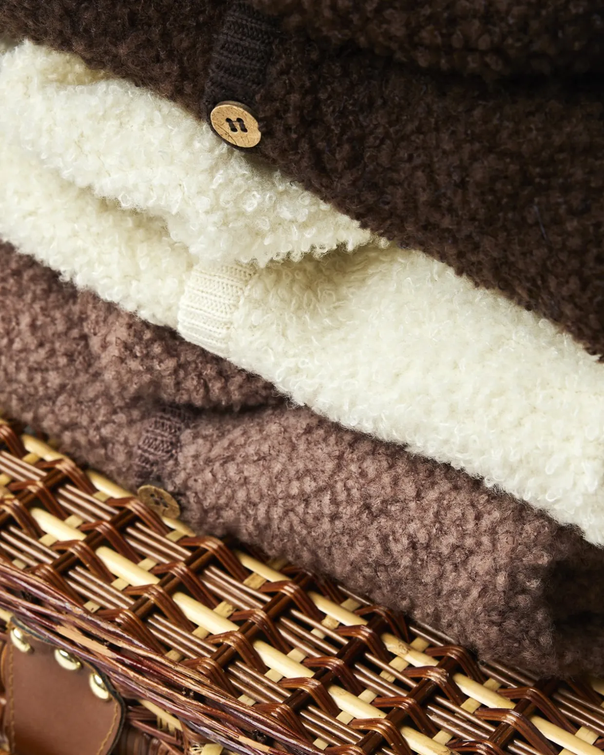 Jumpsuit bouclé merino uld, brown