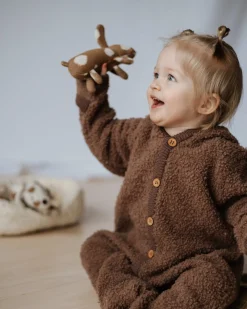 Jumpsuit bouclé merino uld, rose brown