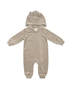 Jumpsuit, velour, natur