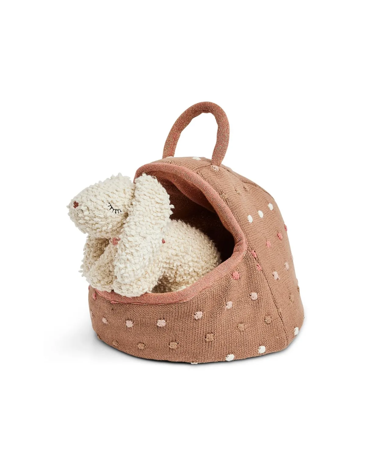 Kaninhule med bouclé kanin