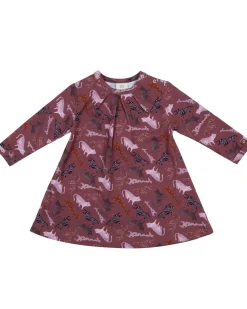 Kjole LS, safari rasberry, mørkerød