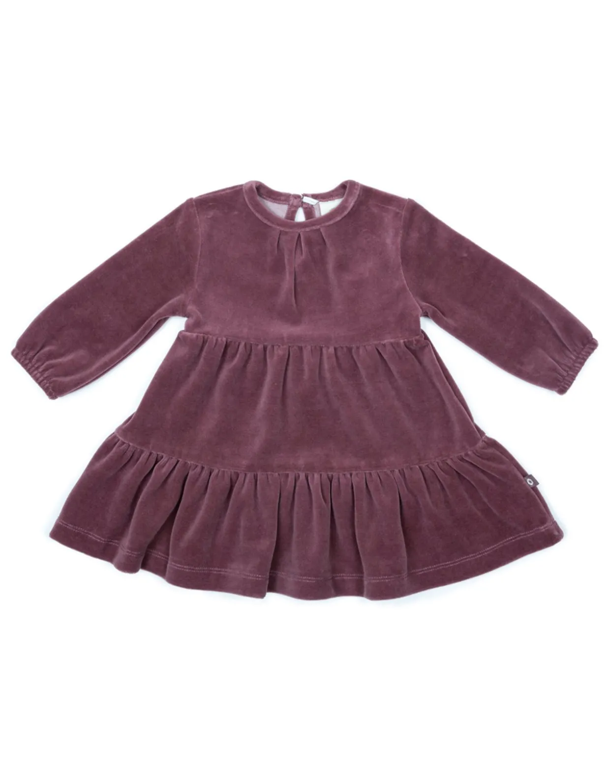 Kjole, velour, mørk rosa