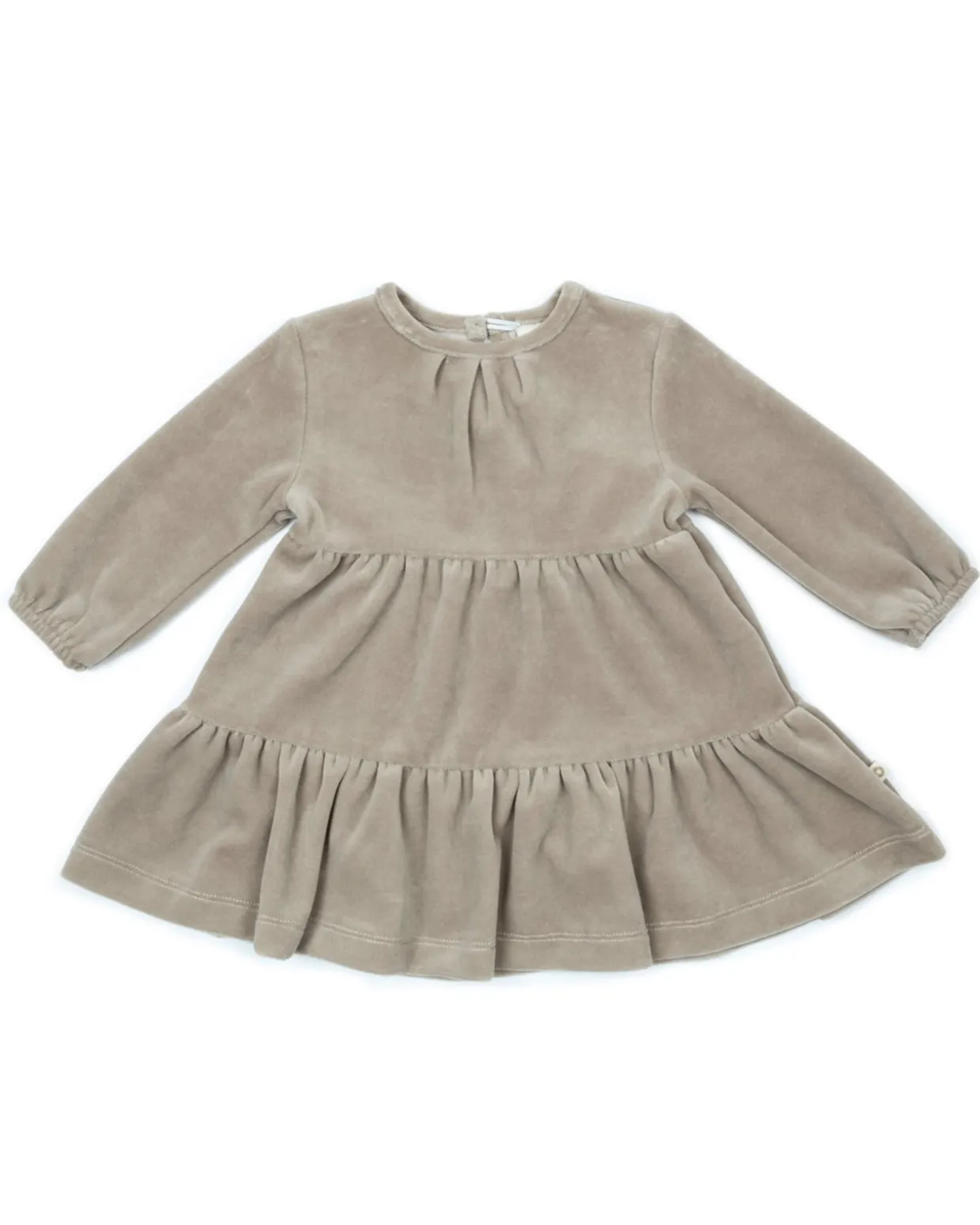 Kjole, velour, natur