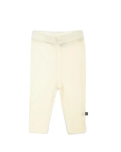 Legging, off. white drop needle, merino uld