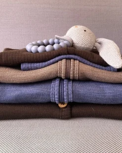 Natdragt, brown drop needle, merino uld