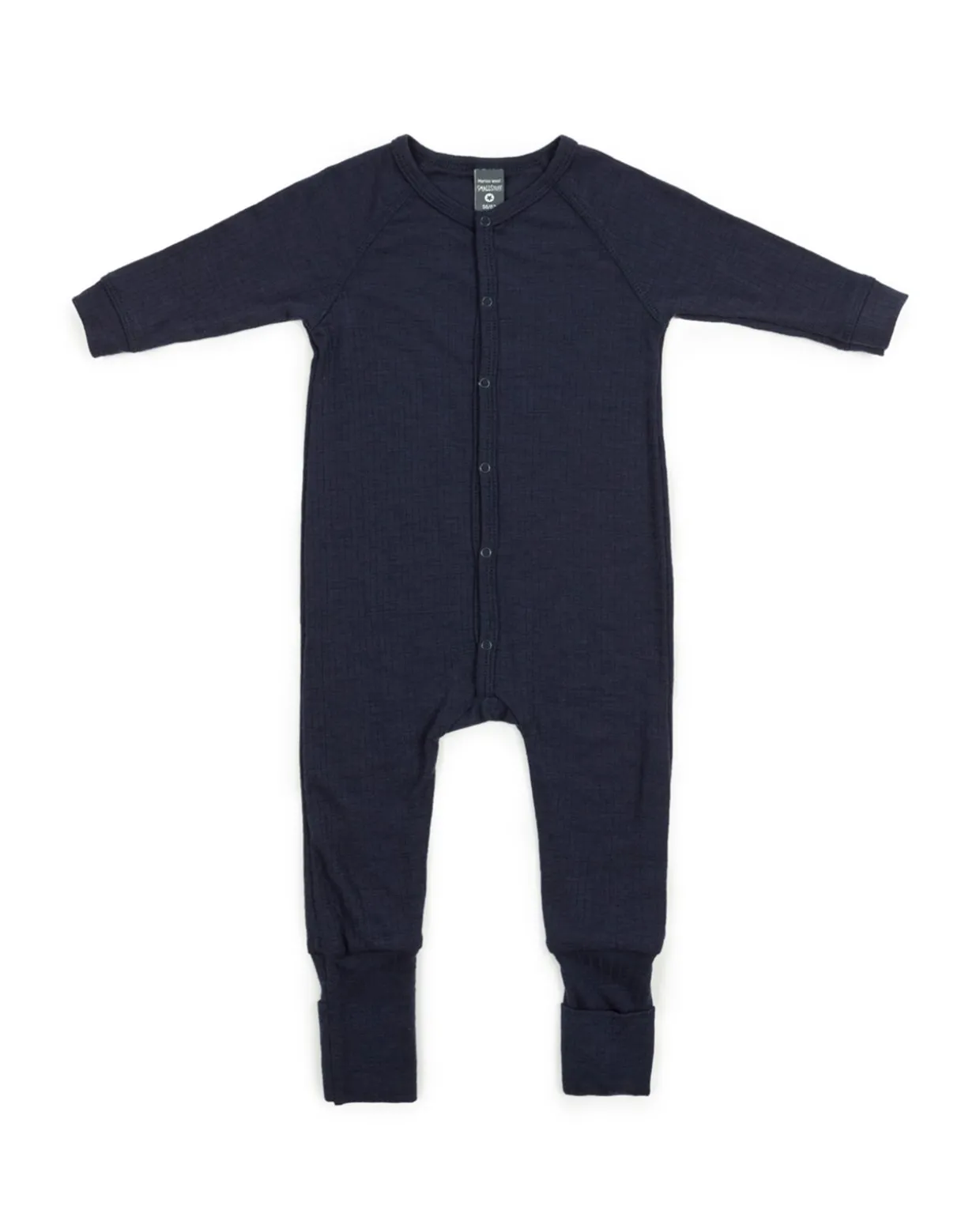 Natdragt, navy drop needle, merino uld