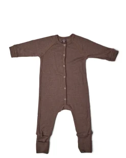 Natdragt, rose brown drop needle, merino uld