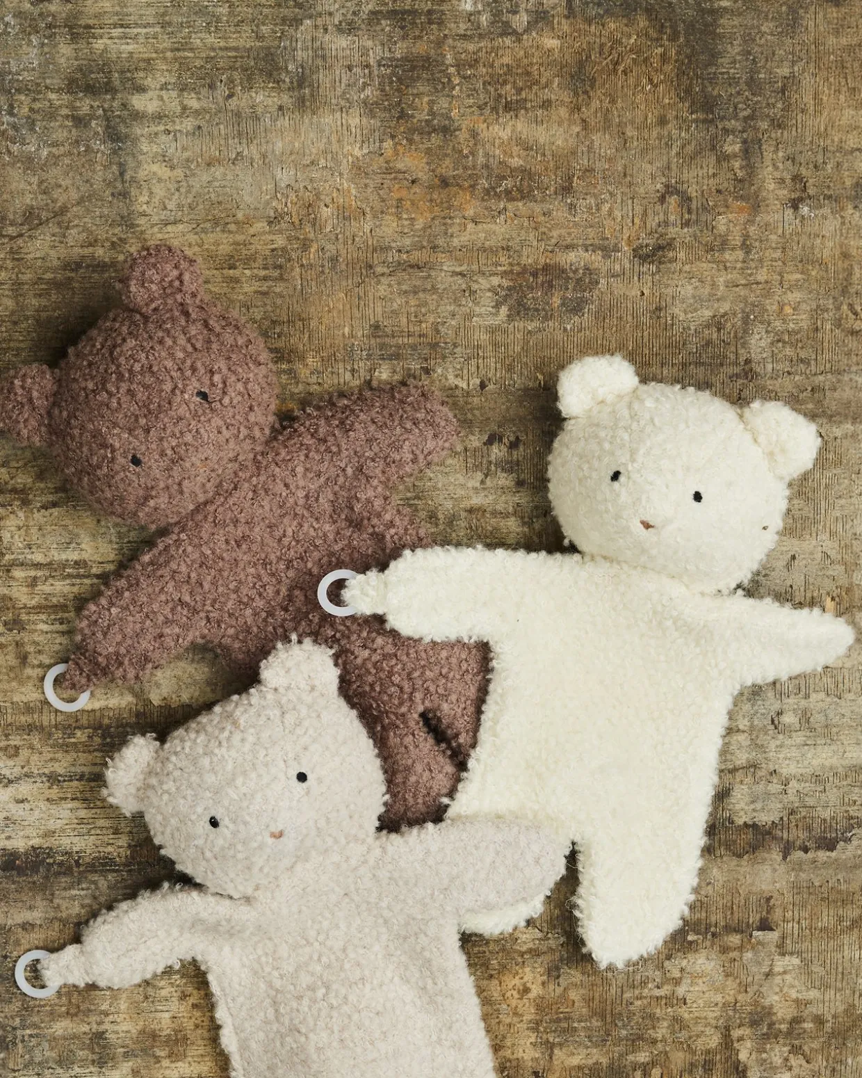 Nusseklud, bouclé merino uld, rose brown