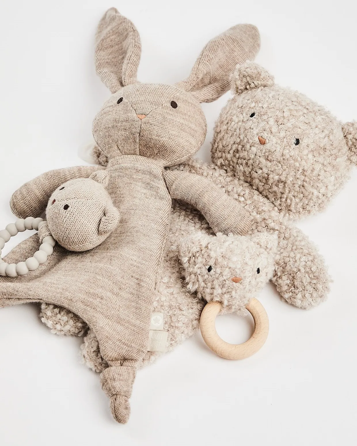 Rangle, bamse, bouclé merino uld, nature