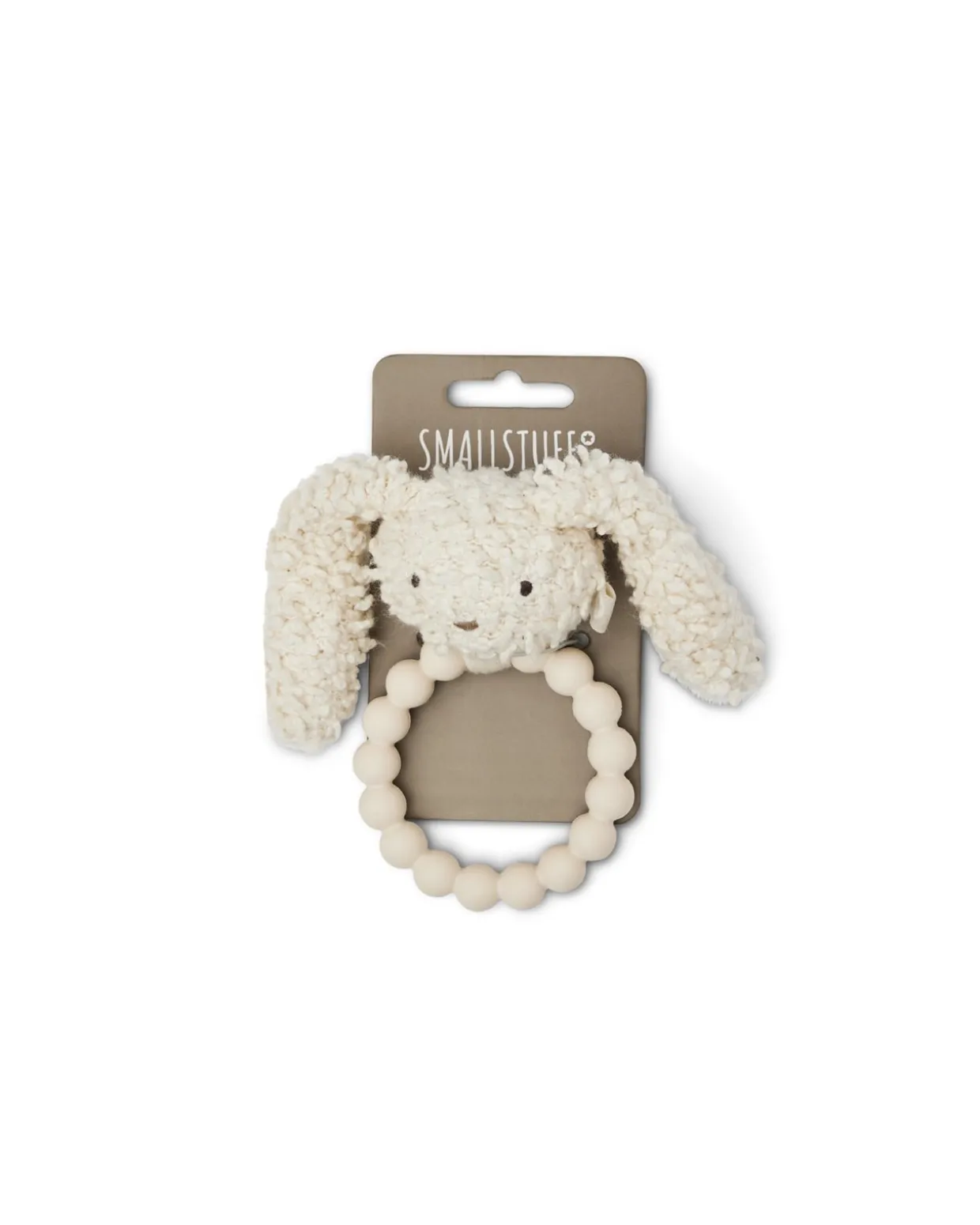 Rangle på silikone ring, bouclé kanin