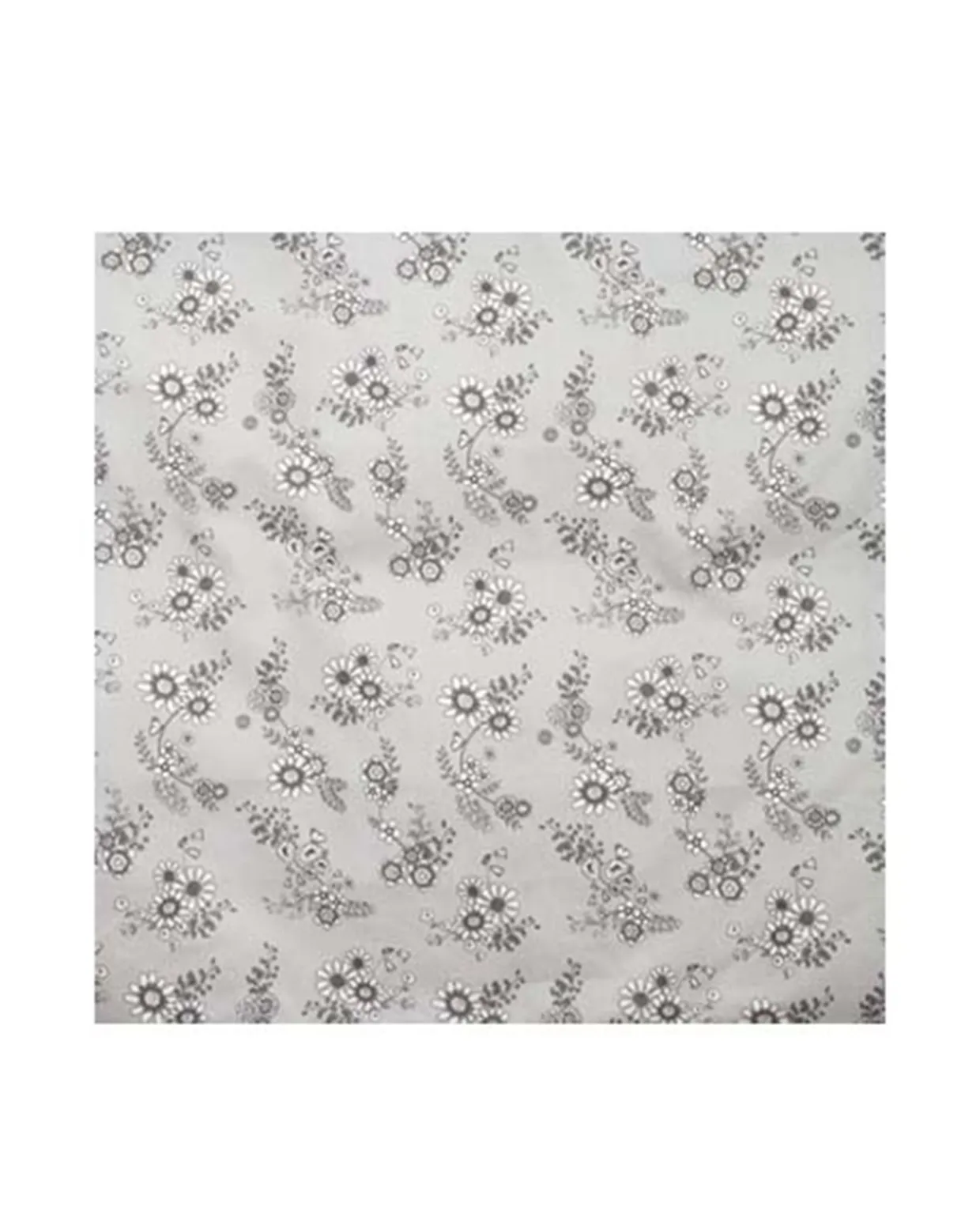 Sengerand, grå blomsterhave