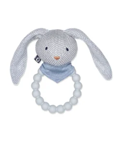 Silikone rangle, kanin, lyseblå