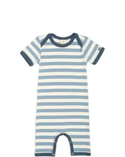 Sommerdragt, stribet, denim/ white