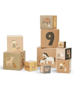 Stabelkasser, 1-10, farm and dolls