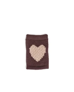 Strikket flag, hjerte, rosa