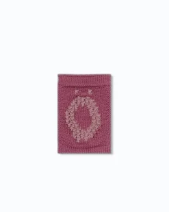 Strikket bogstav Ö, rosa