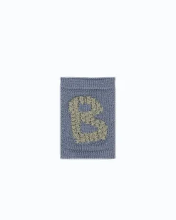 Strikket bogstav B, blå