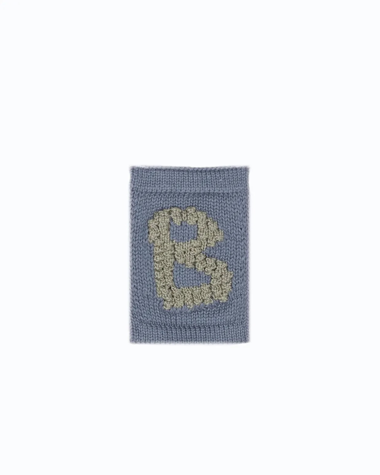 Strikket bogstav B, blå