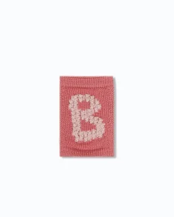Strikket bogstav B, rosa