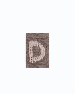 Strikket bogstav D, natur