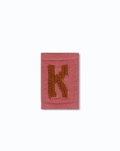 Strikket bogstav K, rosa