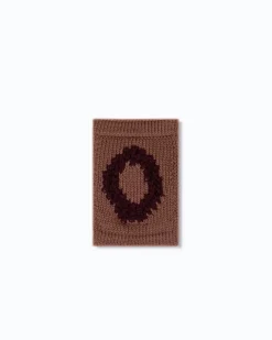 Strikket bogstav O, rosa