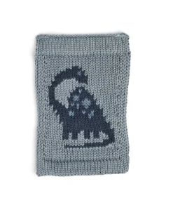 Strikket flag, dino, blå