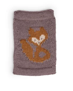 Strikket flag, ræv, rosa