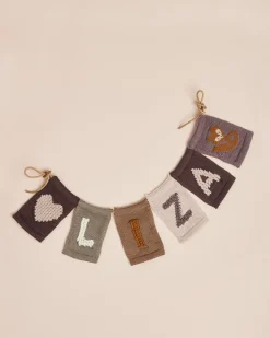 Strikket flag, ræv, rosa