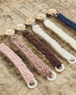 Strikket suttesnor, bouclé merino uld, nature