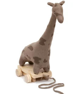 Træk dyr, giraf, strikket sand/ brun